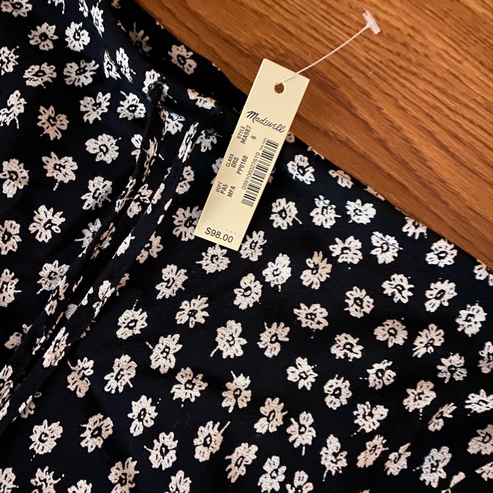Madewell NWT floral viscose skirt sz 6